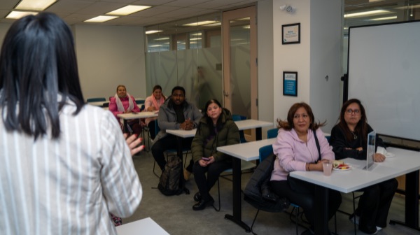 Students in a class room